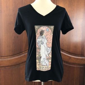 RARE Princess Leia art nouveau tee L